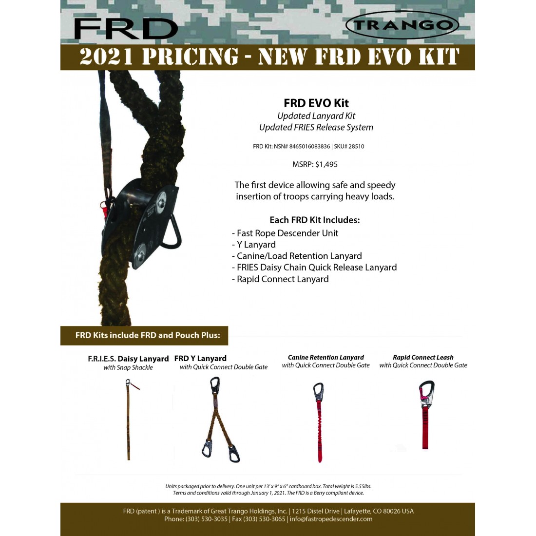 FAST Rope Rappel Device Kit (Trango)